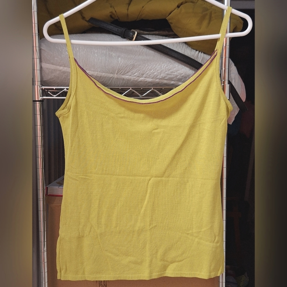Mustard Sweater Top w/ Spaghetti Straps